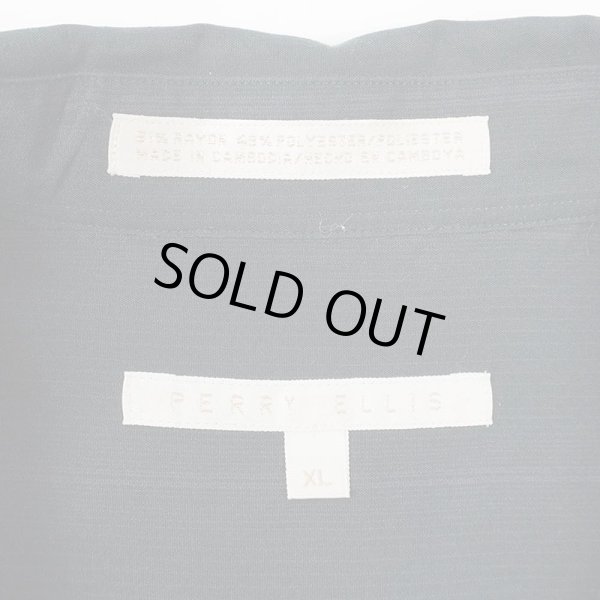 画像2: 90's PERRY ELLIS S/S レーヨンシャツ "BLACK" (2)