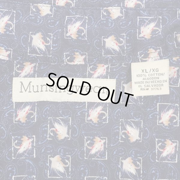 画像2: 00's Munsingwear 総柄 ボタンダウンシャツ (2)