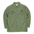 画像1: 70's US.ARMY コットンサテン ユーティリティーシャツ "size14 1/2×31" (1)