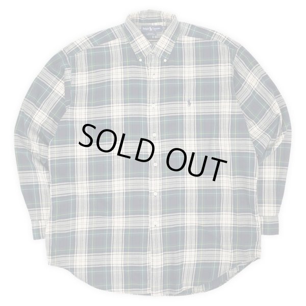 画像1: 90's Polo Ralph Lauren フランネル ボタンダウンシャツ "BLAKE" (1)