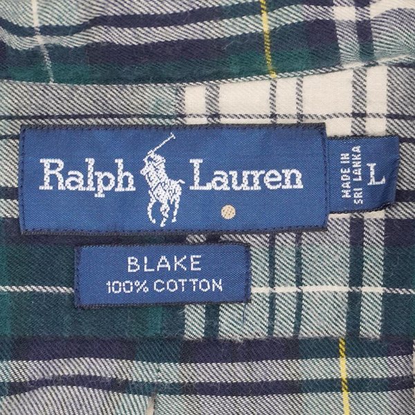 画像2: 90's Polo Ralph Lauren フランネル ボタンダウンシャツ "BLAKE" (2)