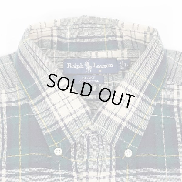 画像3: 90's Polo Ralph Lauren フランネル ボタンダウンシャツ "BLAKE" (3)