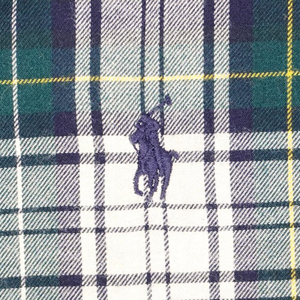 画像4: 90's Polo Ralph Lauren フランネル ボタンダウンシャツ "BLAKE" (4)