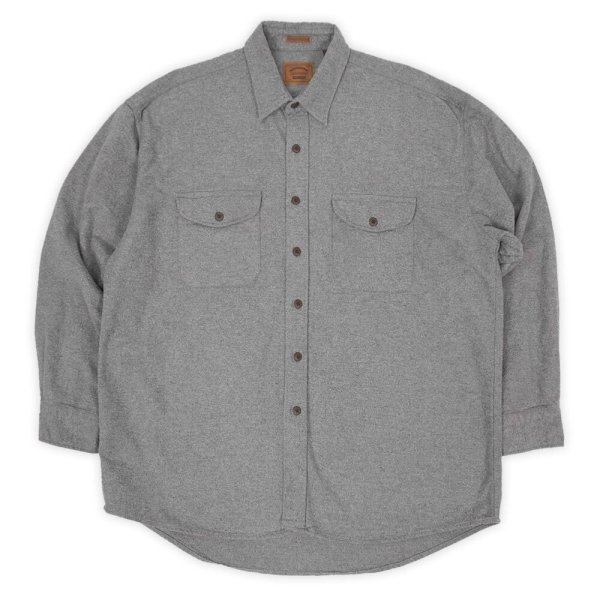 画像1: Late 90's ST JOHN'S BAY シャモアクロス ワークシャツ "GRAY" (1)