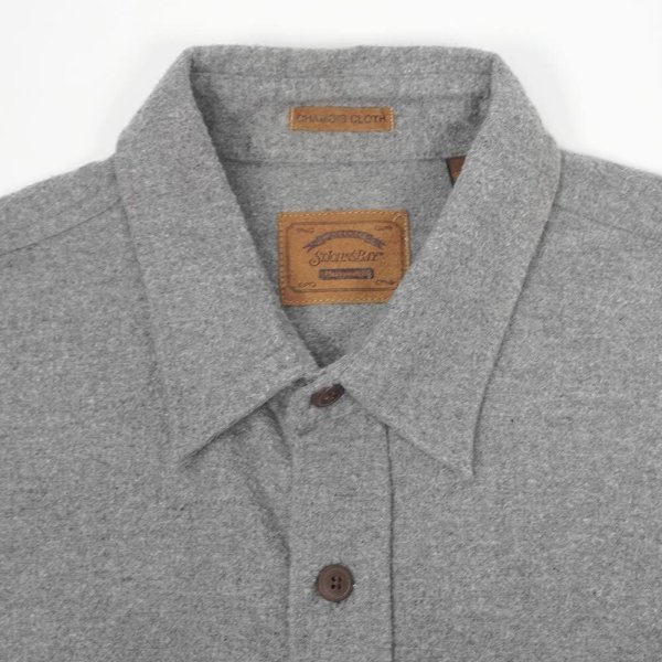 画像3: Late 90's ST JOHN'S BAY シャモアクロス ワークシャツ "GRAY" (3)