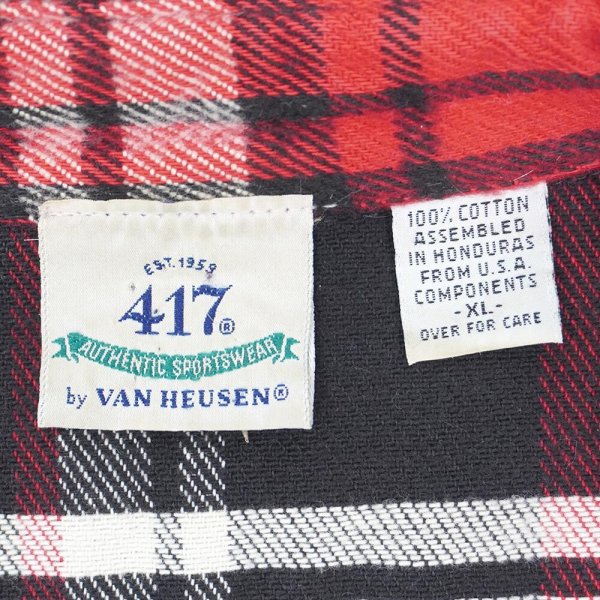 画像2: 90's VAN HEUSEN ヘビーネルシャツ "US COMPONENTS" (2)