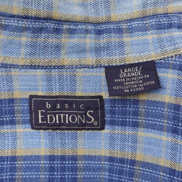 画像2: 90's BASIC EDITIONS フランネル ボタンダウンシャツ (2)