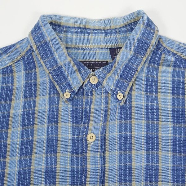画像3: 90's BASIC EDITIONS フランネル ボタンダウンシャツ (3)