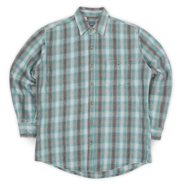 画像1: 90's WEEDS ヘビーネルシャツ "Ombre Plaid" (1)