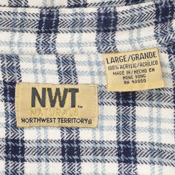 画像2: 90's NORTHWEST TERRITORY アクリル フランネル ボタンダウンシャツ (2)