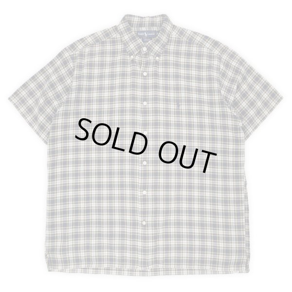画像1: 90's Polo Ralph Lauren S/S ボタンダウンシャツ “GREGGOR / Navy Plaid” (1)