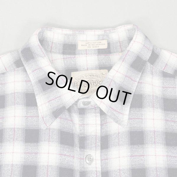 画像3: 80's SAUGATUCK プリントネルシャツ "Navy Ombre Plaid" (3)
