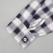 画像4: 80's SAUGATUCK プリントネルシャツ "Navy Ombre Plaid" (4)