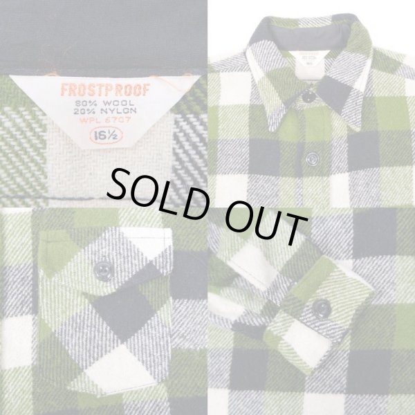 画像3: 70's FROST PROOF ブロックチェック柄 ウールシャツ (3)