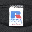 画像2: 90-00's RUSSELL 前V ブランクスウェット "BLACK" (2)