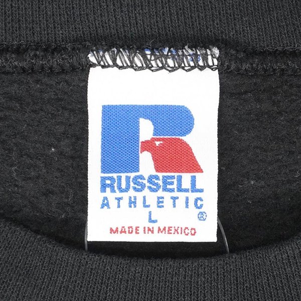 画像2: 90-00's RUSSELL 前V ブランクスウェット "BLACK" (2)
