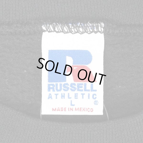 画像2: 90-00's RUSSELL 前V ブランクスウェット "BLACK" (2)