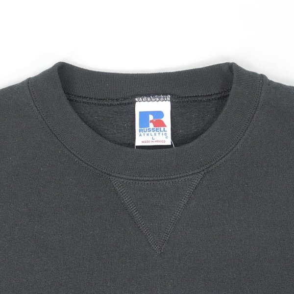 画像3: 90-00's RUSSELL 前V ブランクスウェット "BLACK" (3)