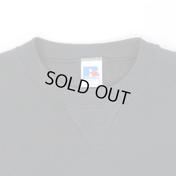 画像3: 90-00's RUSSELL 前V ブランクスウェット "BLACK" (3)