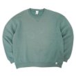 画像1: 00's RUSSELL 前V ブランクスウェット "FADE GREEN" (1)