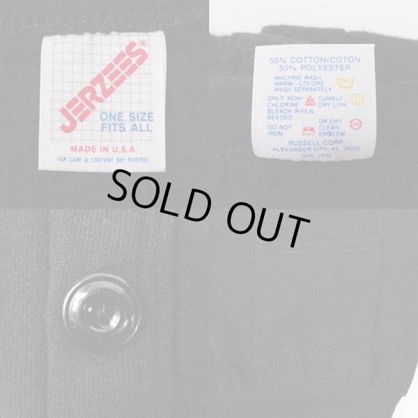 画像2: 90's JERZEES スウェットカーディガン "BLACK / MADE IN USA" (2)