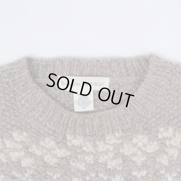 画像4: 90's Banana Republic ノルディック柄 ローゲージ ウールニット (4)