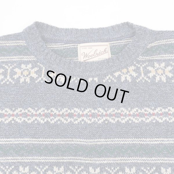 画像3: 90's Woolrich 総柄 コットンニット "MADE IN USA" (3)