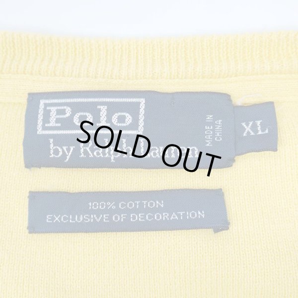 画像2: 90's Polo Ralph Lauren コットンニット "Yellow" (2)