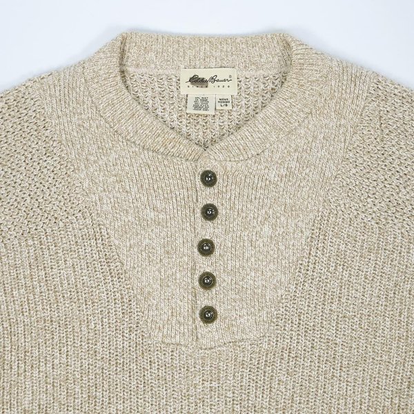 画像3: 90's Eddie Bauer コットンジープニット "MADE IN USA" (3)