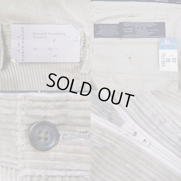 画像3: 90's Eddie Bauer 2タック 太畝コーデュロイパンツ "DEADSTOCK" (3)
