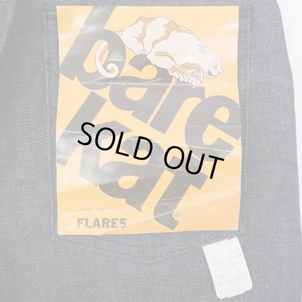 画像4: 70's bare kat 先染め ブラックデニムパンツ "DEADSTOCK" (4)