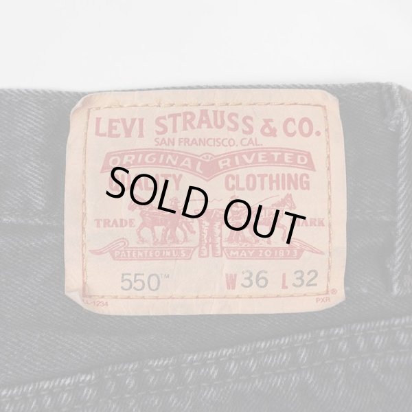 画像3: 00's Levi's 550 ブラックデニムパンツ "実寸W34 L30" (3)