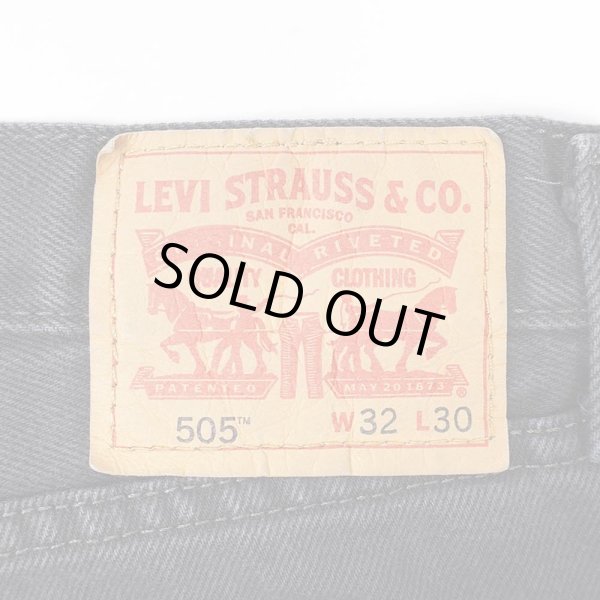 画像3: 00's Levi's 505 ブラックデニムパンツ "W32 L30" (3)