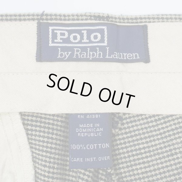 画像3: 90's Polo Ralph Lauren ハウンズトゥース柄 2タックトラウザー "W32 L30" (3)