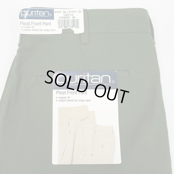 画像4: 90's Puritan 2タック チノトラウザー "DEADSTOCK / W34 L30 / OLIVE" (4)