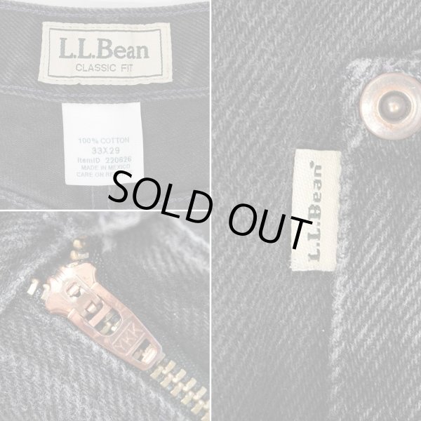 画像4: 00's L.L.Bean ブラックデニムパンツ “CLASSIC FIT” (4)