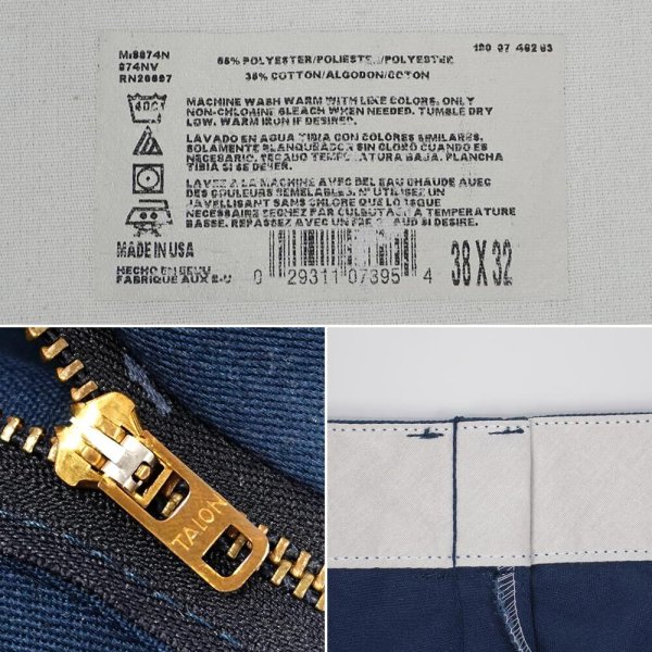 画像4: 90's Dickies 874 ワークパンツ "MADE IN USA / W38 / NAVY" (4)