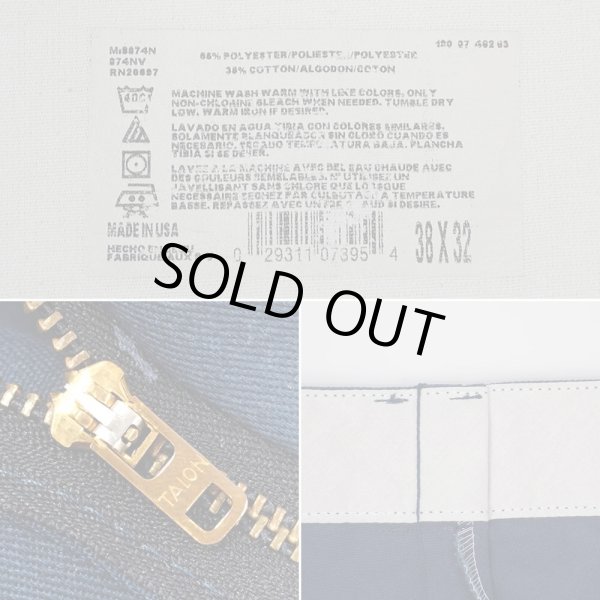 画像4: 90's Dickies 874 ワークパンツ "MADE IN USA / W38 / NAVY" (4)