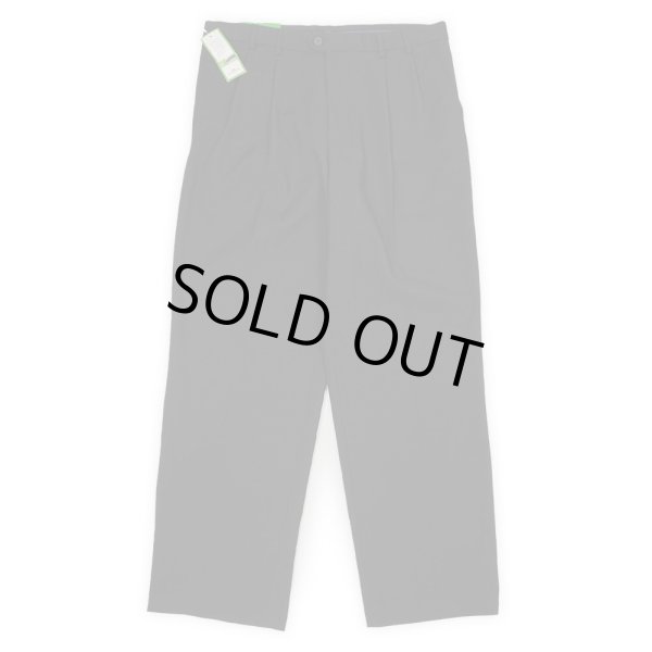 画像1: 00's DOCKERS 2タック ポリエステルトラウザー "BLACK / DEADSTOCK" (1)