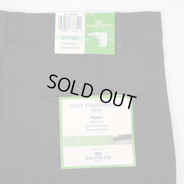 画像3: 00's DOCKERS 2タック ポリエステルトラウザー "BLACK / DEADSTOCK" (3)