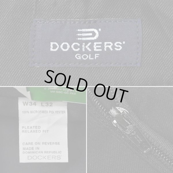 画像4: 00's DOCKERS 2タック ポリエステルトラウザー "BLACK / DEADSTOCK" (4)