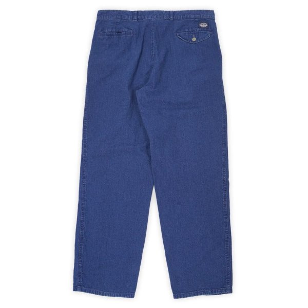 画像2: Early 90's DOCKERS 2タック デニムトラウザー "Dark Indigo" (2)