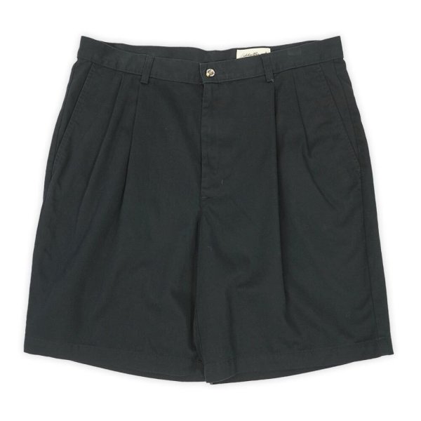 画像1: 90's Eddie Bauer 2タック チノショーツ "BLACK" (1)