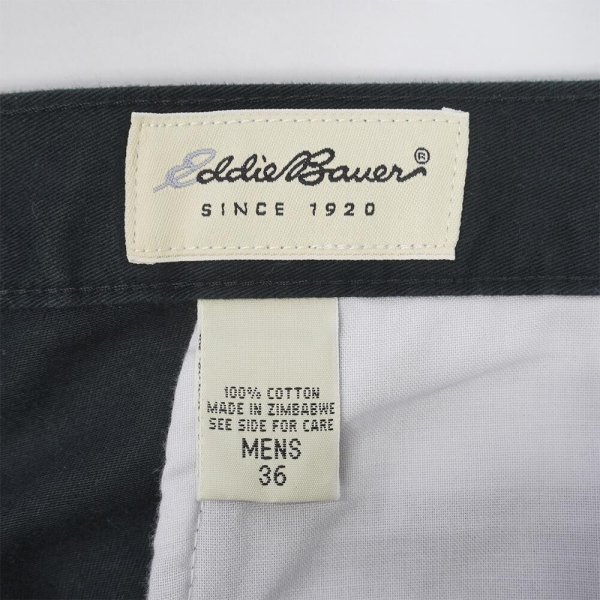 画像3: 90's Eddie Bauer 2タック チノショーツ "BLACK" (3)