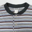 画像3: 90's BASIC EDITIONS ヘンリーネック マルチボーダーTシャツ (3)