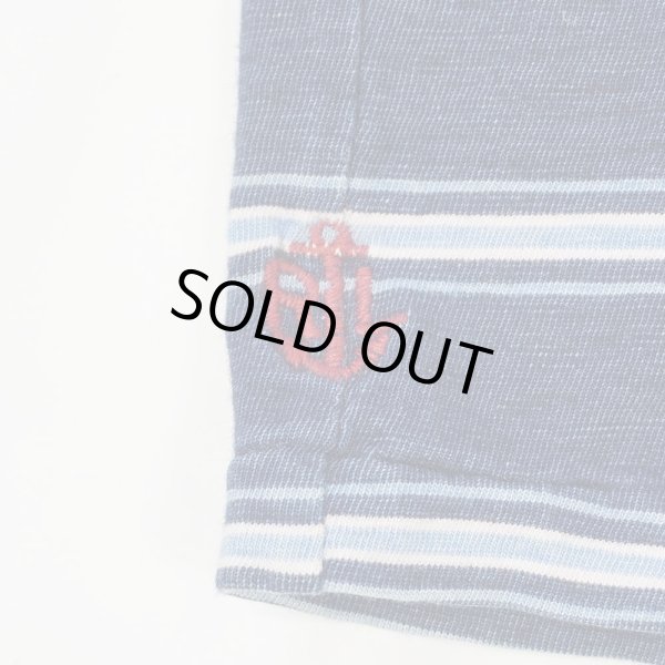 画像3: 00's Polo Ralph Lauren マルチボーダー ポケットTシャツ “Indigo Dye” (3)
