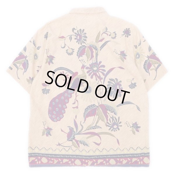 画像2: 90's Calvin Klein S/S 総柄 コットンシャツ (2)