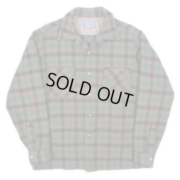 画像1: 50's PENDLETON オープンカラー ウールシャツ (1)