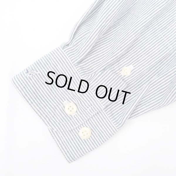 画像4: 90-00's Eddie Bauer ヒッコリーストライプ柄 ボタンダウンシャツ (4)