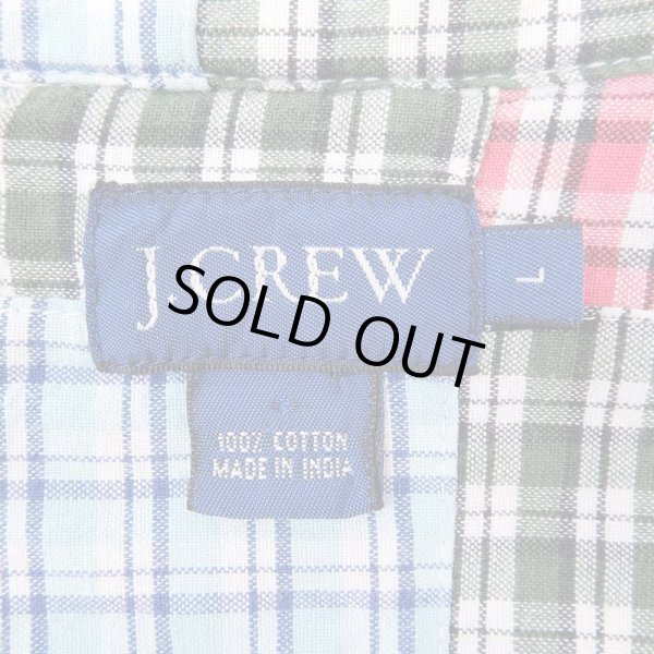 画像2: 00's J.CREW パッチワーク ボタンダウンシャツ (2)